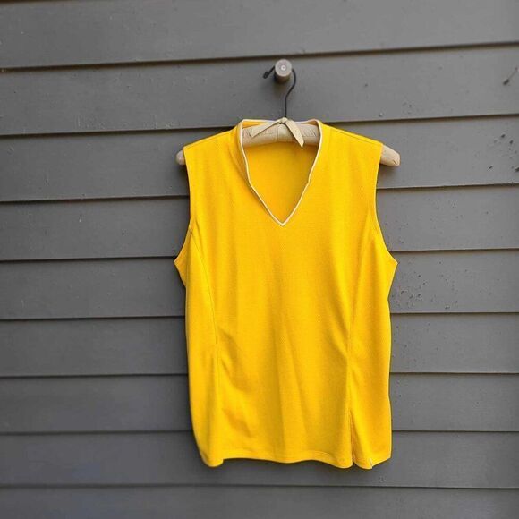 Lady Hagen Yellow Sleeveless Golf Top size Large - Picture 9 of 9
